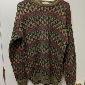 Vintage style Blake and Manley Grandpa knit, Cosby abstract sweater. Men's